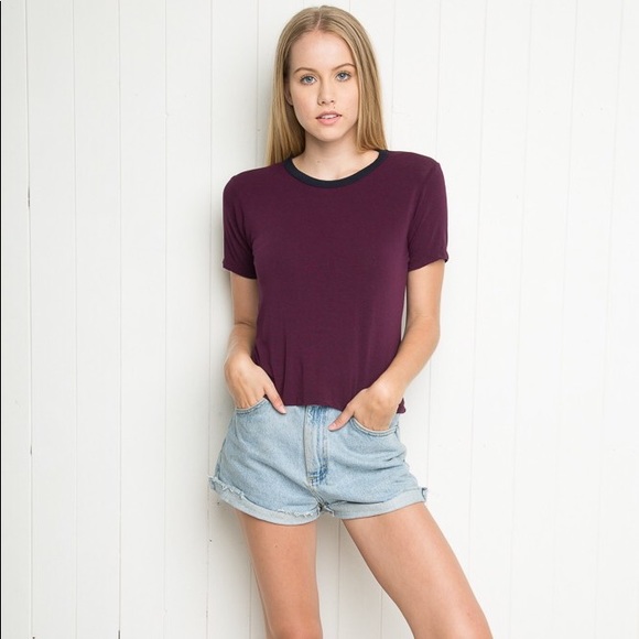 Brandy Melville Burgundy Top - Picture 1 of 2